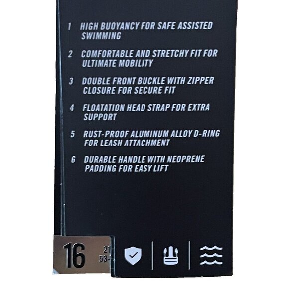 Canada Pooch Canine Size 16 High Tide Life Jacket Red Blue 17 - 25 Pounds NWT - Picture 5 of 8